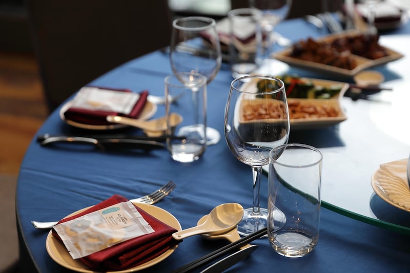 Table with wedding decorations